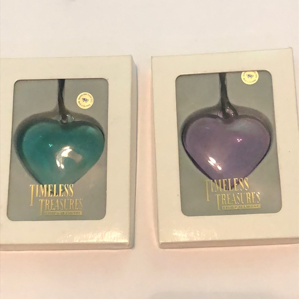 Crystal heart pendants